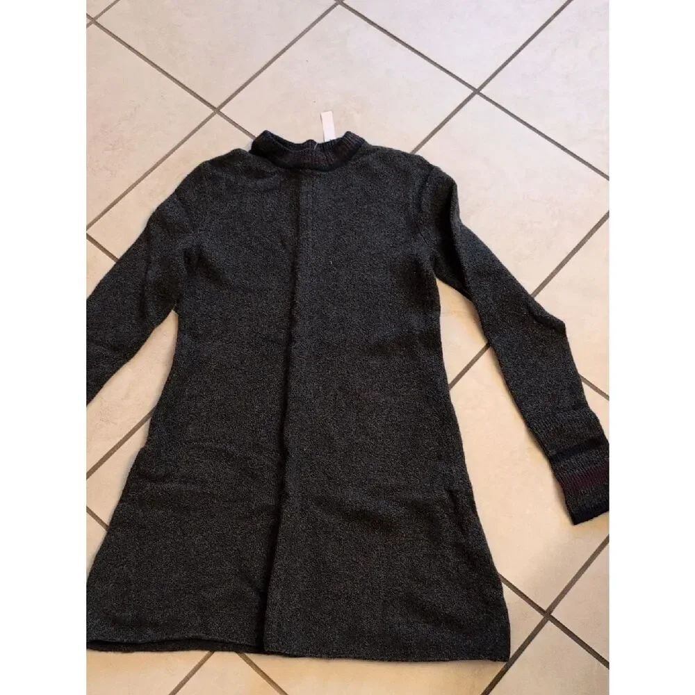 NWT Madewell Southgate Sweater Dress Mini Long Sleeve Black S - Picture 2 of 13